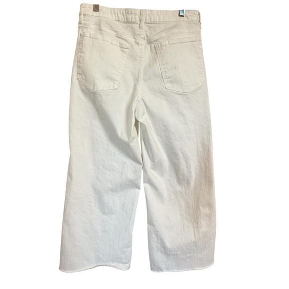 Oat New York Raw Hem Cropped Flare Jeans – White - Women’s Size 12/31 - Picture 4 of 12